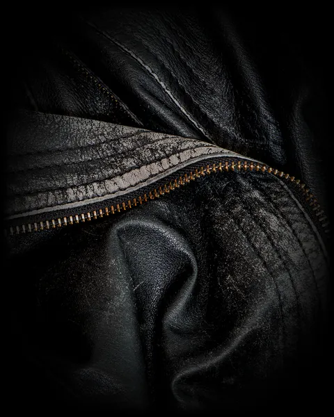 Leather, worn soft