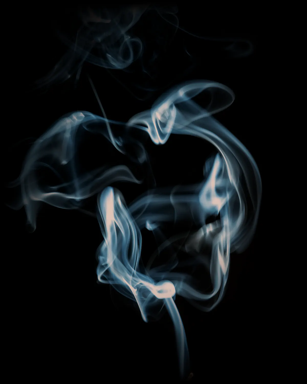 Incense smoke, rising